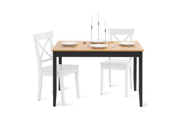 Стол обеденный ЛЫМ 118x74 Черный/Светло-коричневый-1