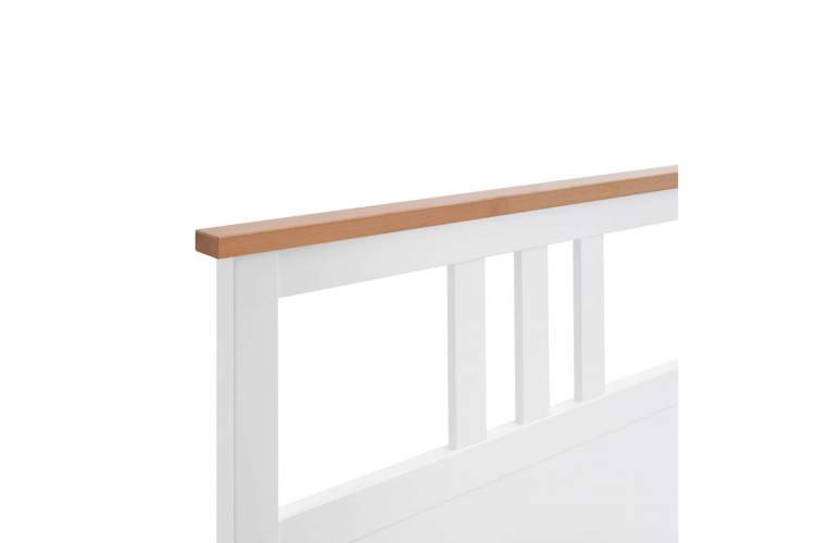 Кровать КЫМОР 90x200 Белый/Светло-коричневый-9