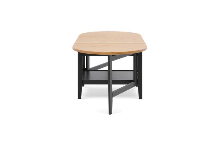 Журнальный стол ВУХТЫМ с ящиком 140х65 Черный/Светло-коричневый-15