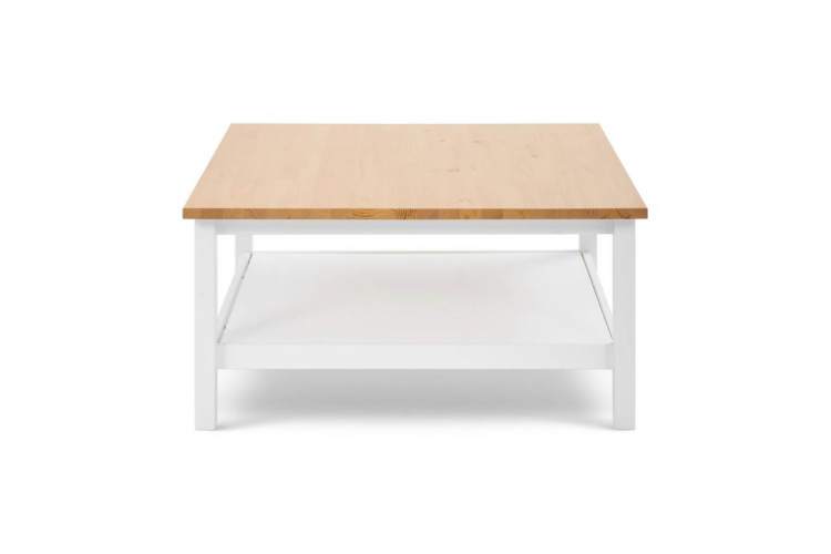 Журнальный стол КЫМОР 90х90 Белый/Светло-коричневый-6