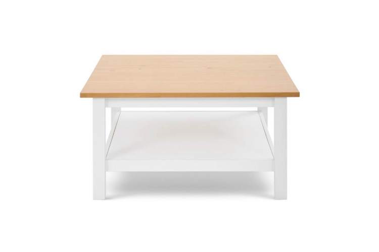 Журнальный стол КЫМОР 90х90 Белый/Светло-коричневый-10