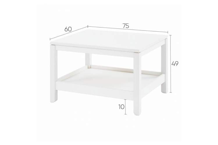 Журнальный стол КОДЗУВ 75x60 Белый-10