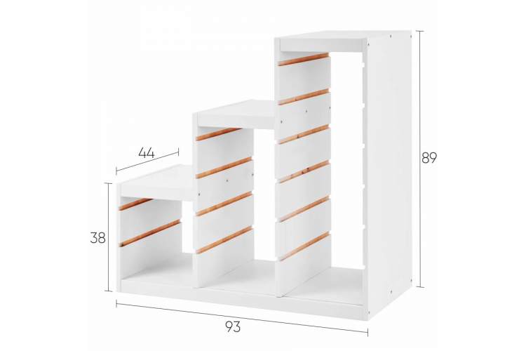 Каркас стеллажа СЫНОД 94х91х44 Белый-8