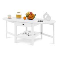 Журнальный стол ВУХТЫМ с ящиком 140х65 Белый