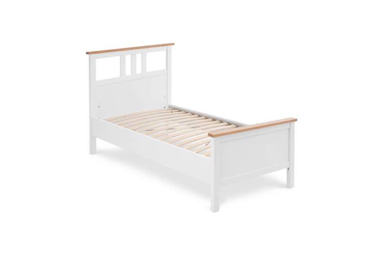 Кровать КЫМОР 90x200 Белый/Светло-коричневый-5