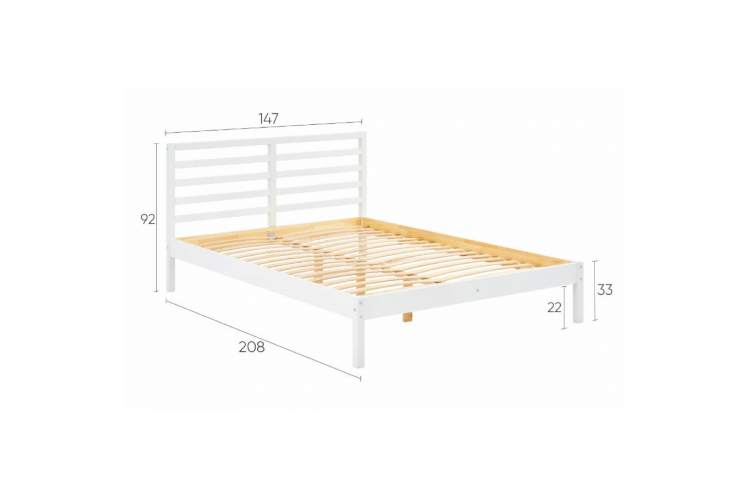 Кровать ТИРАНА 140х200 Белый-11