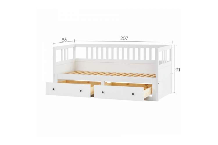 Кровать-тахта КЫМОР 80x200 Белый-14