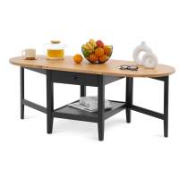 Журнальный стол ВУХТЫМ с ящиком 140х65 Черный/Светло-коричневый