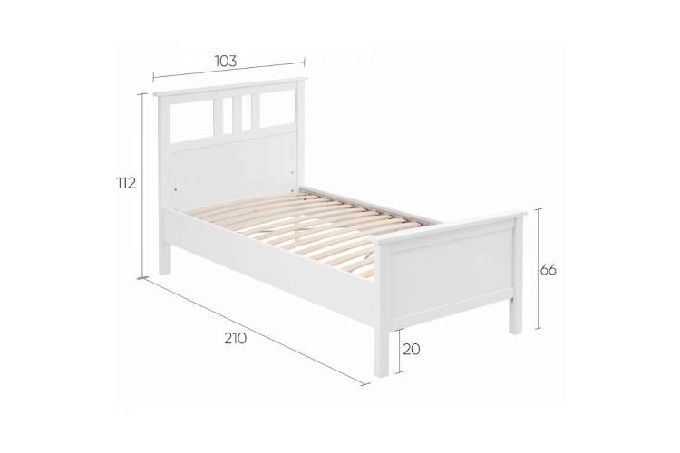 Кровать КЫМОР 90x200 Белый-13