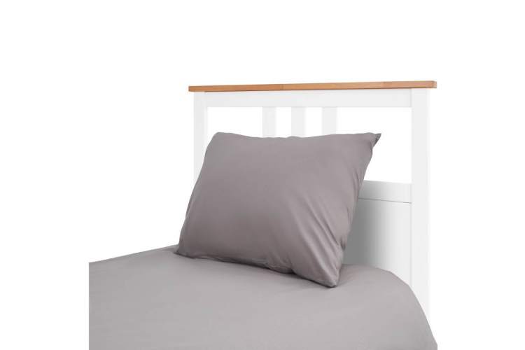 Кровать КЫМОР 90x200 Белый/Светло-коричневый-8