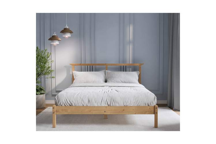 Кровать ВОЙВЫВ 140x200 Светло-коричневый-2