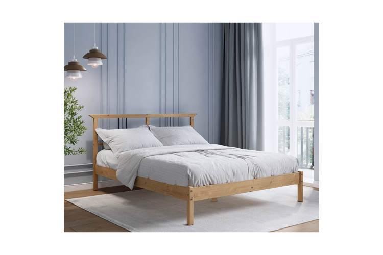 Кровать ВОЙВЫВ 140x200 Светло-коричневый-3