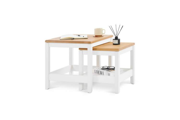 Комплект столиков КОДЗУВ Белый/Светло-коричневый