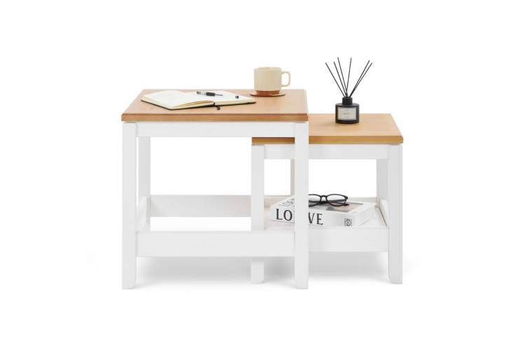 Комплект столиков КОДЗУВ Белый/Светло-коричневый-1