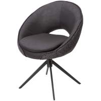 Стул Стул ANABEL 360 град. поворот Черный Maison 99# / OTE COBBLE 457 / серый каркас, ®DISAUR Стул Стул ANABEL 360 град. поворот Черный Maison 99# / OTE COBBLE 457 / серый каркас, ®DISAUR