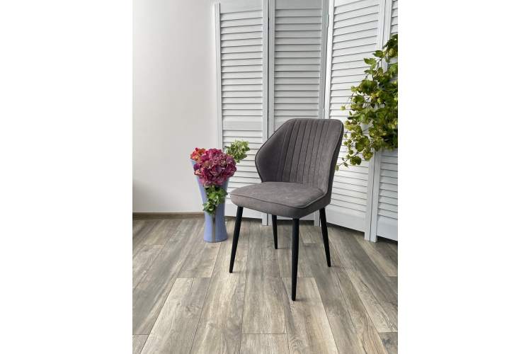 Стул VENA, цвет B28 Темно-серый, велюр / черный каркас М-City-3