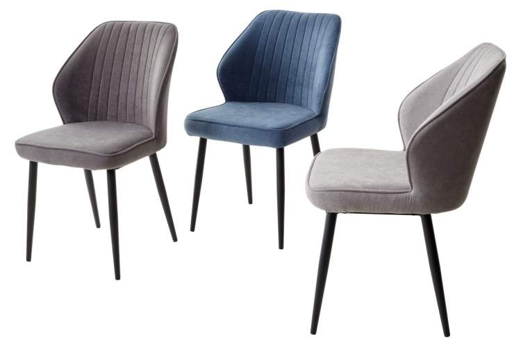 Стул VENA, цвет B28 Темно-серый, велюр / черный каркас М-City-4