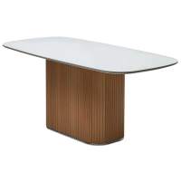 Стол TAMPA 180 цвет БЕЛЫЙ, керамика / Каркас OAK, ®DISAUR