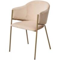 Стул ДИЛЛ, цвет H-06 Бежевый, велюр / шампань каркас М-City Стул ДИЛЛ, цвет H-06 Бежевый, велюр / шампань каркас М-City