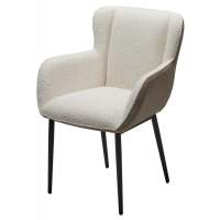 Стул VOLCANO Белый Wales-101, ткань / светло-бежевый Maison 09, экокожа/ черный каркас, DISAUR Стул VOLCANO Белый Wales-101, ткань / светло-бежевый Maison 09, экокожа/ черный каркас, DISAUR