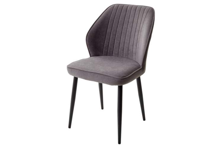 Стул VENA, цвет B28 Темно-серый, велюр / черный каркас М-City