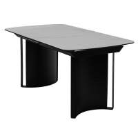 Стол RASMUS 160 TL-45 Белый мрамор, испанская керамика / черный каркас, ®DISAUR