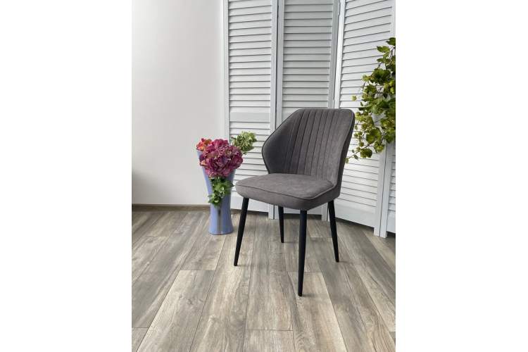 Стул VENA, цвет B28 Темно-серый, велюр / черный каркас М-City-1