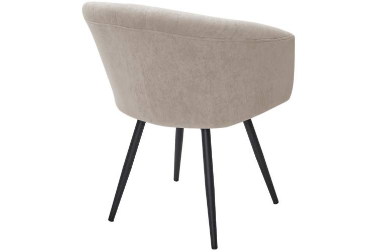 Стул RUNA, 360 град. поворот. B03 Бежевый, велюр / черный каркас, М-City-1