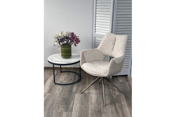 Стул DAVEN 360 град. поворот. RIELY-111 / G1038-101 Кремовый / Латте, ®DISAUR-2