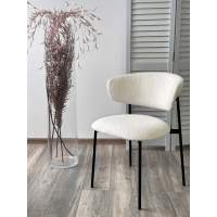 Стул ЛЕОНАРДО Soul 000 Белый, букле / черный каркас М-City Стул ЛЕОНАРДО Soul 000 Белый, букле / черный каркас М-City