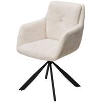 Стул ФЕДЕРИКО ДАНС 180 град. поворотный, NORDIC 11 Молочный / Черный каркас, M-City Стул ФЕДЕРИКО ДАНС 180 град. поворотный, NORDIC 11 Молочный / Черный каркас, M-City