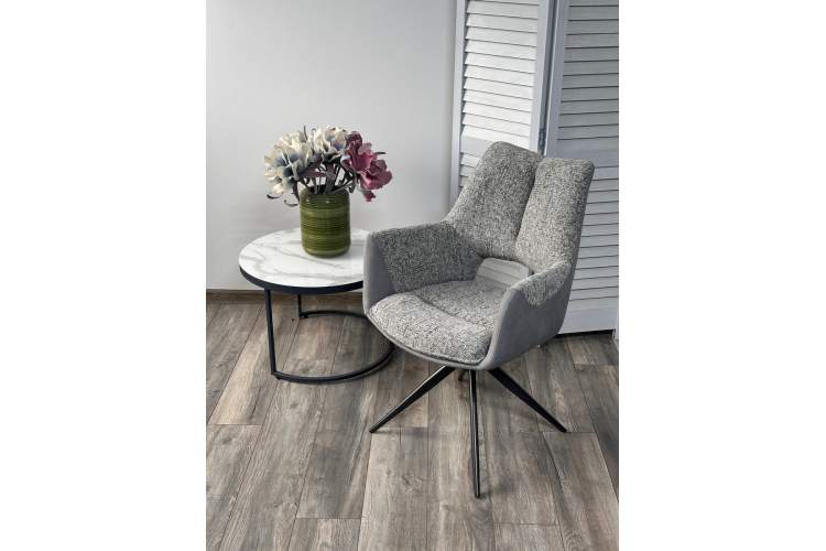 Стул DAVEN 360 град. поворот. RIELY-450 / G1038-04 Серый /Темно-серый, ®DISAUR-1