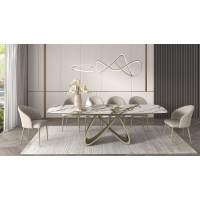 Стол PALACIO 180 GLOSS GRAND JADE,керамика на стекле/ Шампань, ®DISAUR