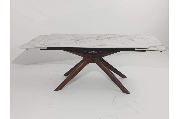 Стол EDER 160 GLOSS COLD JADE SOLID CERAMIC / Орех, ®DISAUR-2