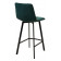 Полубарный стул CHILLI-QB SQUARE зеленый #19, велюр / черный каркас (H=66cm) М-City