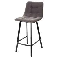 Полубарный стул CHILLI-QB SQUARE графит #14, велюр/ черный каркас (H=66cm) М-City Полубарный стул CHILLI-QB SQUARE графит #14, велюр/ черный каркас (H=66cm) М-City