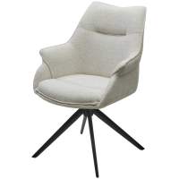 Стул OVE 360 град. поворот. RAVEN22 Бежево-белый, ткань / Черный, ®DISAUR Стул OVE 360 град. поворот. RAVEN22 Бежево-белый, ткань / Черный, ®DISAUR