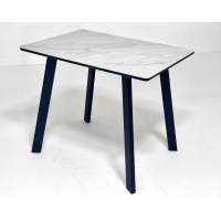 Стол ТИК ТАК 90 ОНИКС, керамика / Черный каркас М-City