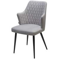 Стул HERMAN 360 град. BM-4 СВЕТЛО-СЕРЫЙ, велюр / черный каркас М-City