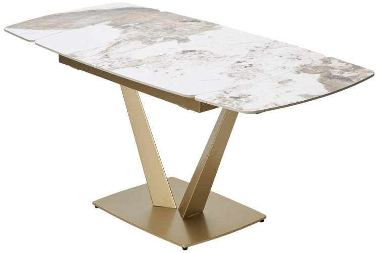 Стол ALATRI 120 GLOSS LUXURY PANDORA SOLID CERAMIC / шампань, ®DISAUR-10