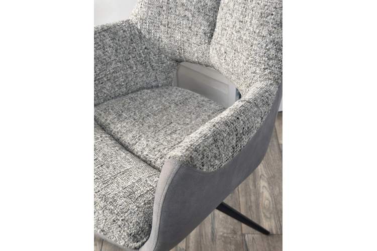 Стул DAVEN 360 град. поворот. RIELY-450 / G1038-04 Серый /Темно-серый, ®DISAUR-2