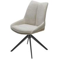 Стул OSKAR 360 град. поворот. KN01-05 Бежевый/ BZ1046-11 Бежевый/ Черный каркас, ®DISAUR Стул OSKAR 360 град. поворот. KN01-05 Бежевый/ BZ1046-11 Бежевый/ Черный каркас, ®DISAUR