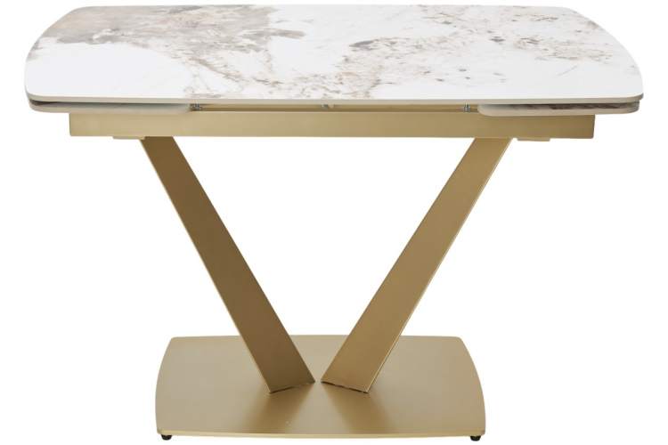 Стол ALATRI 120 GLOSS LUXURY PANDORA SOLID CERAMIC / шампань, ®DISAUR-11