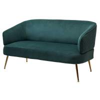 Скамья CIAO BLUVEL-78 Зеленый, велюр / золотой каркас М-City