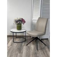 Стул YOHAN 360 град. поворот. HF017-09 Латте, экокожа / Черный, ®DISAUR