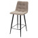 Полубарный стул CHILLI-QB латте #25, велюр / черный каркас (H=66cm) М-City