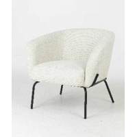 Кресло HARPER Modica-040 бежево-белый, ткань / черный каркас, ®DISAUR