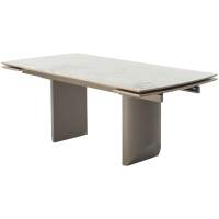 Стол ПУАНТО 200 BRECHA CREMA ELEGANCE, керамика / Латте каркас М-City