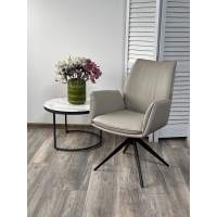 Стул YOZEF 360 град. поворот. HF017-09 Латте, экокожа / Черный, ®DISAUR