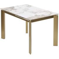 Стол CORNER 120 GLOSS LUXURY PANDORA SOLID CERAMIC / шампань, ®DISAUR